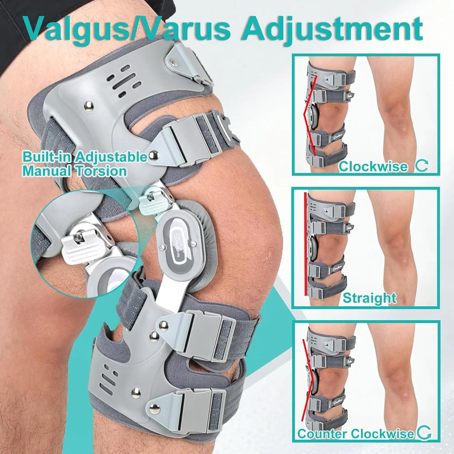 Osteoarthritis Unloading Knee Brace, OA Unloading Support Low Profile Design, Knee Joint Pain Relief Protective Device
