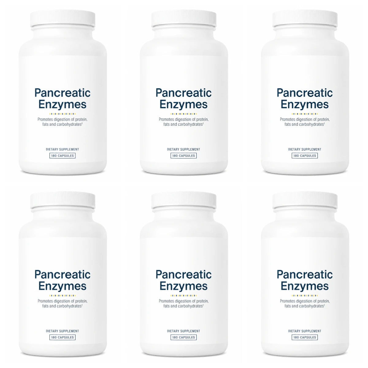 Digestive Enzyme Supplement 180 Capsules Pancreatic Enzyme Blend Protease Amylase Lipase Supports Protein Fat Carb Digestion