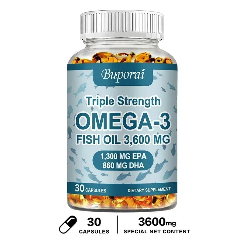 Omega-3 Fish Oil Supplement - Rich in EPA+DHA, Supports Joint, Brain and Eye Health, Enhances Immune Function, and  Antioxidant