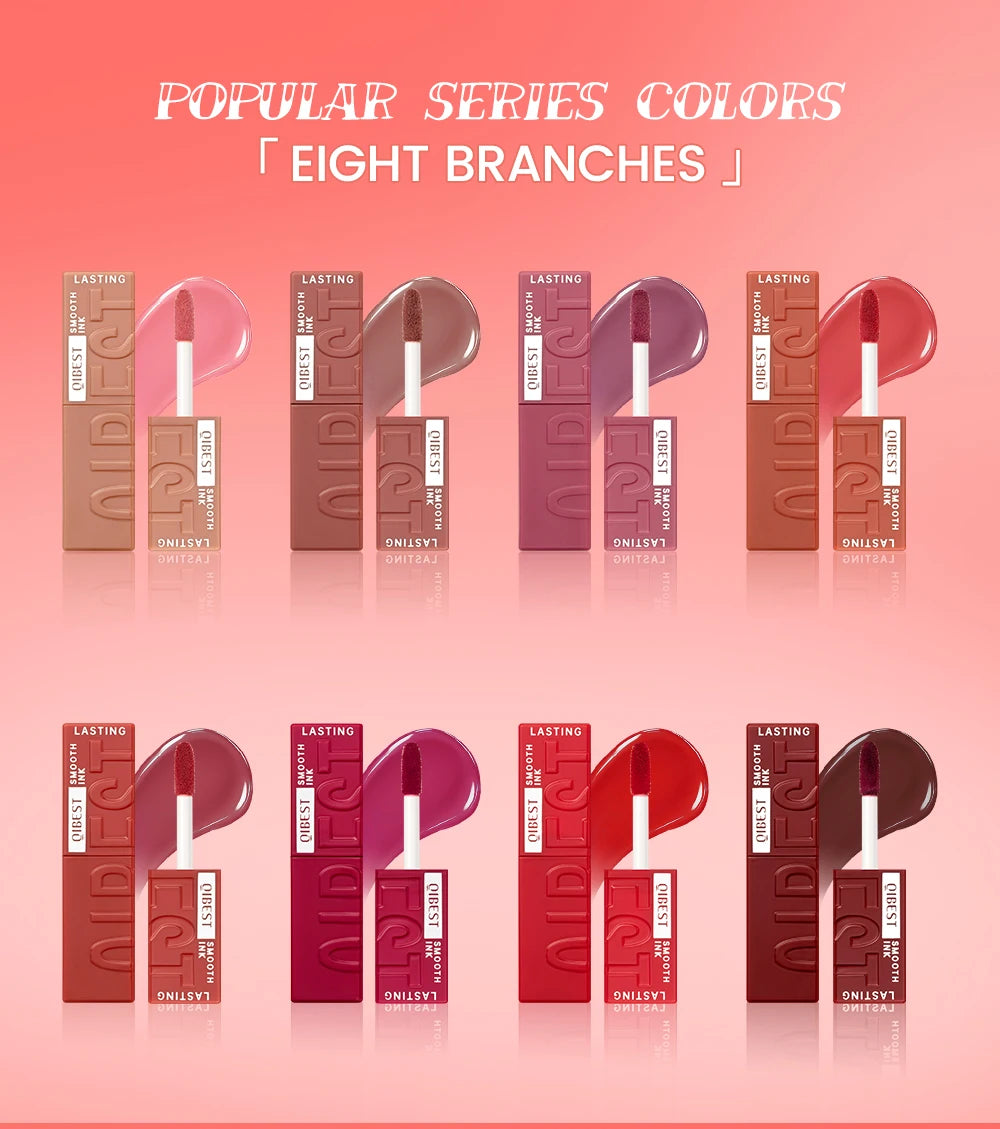 QIBEST Watery Gloss Lip Glaze Moisturizing Long Lasting Sexy Red Liquid Lipstick Mirror Glossy Lip Gloss Tint Cosmetic For Women
