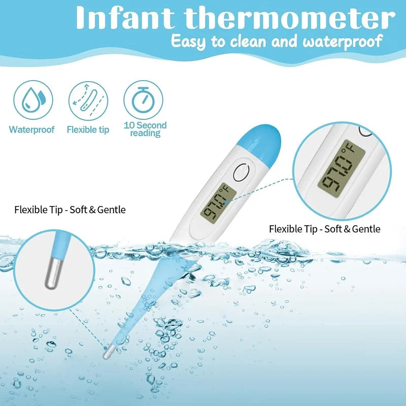 Baby Care Kit Kids Hair Nail Healthcare Thermometer Grooming Brush Kit Clipper Scissors Nail clipper Newborn Care Cleaning Set