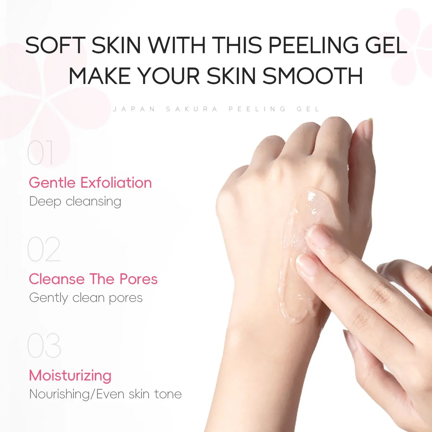 LAIKOU Sakura Face Peeling Gel Facial Exfoliation Cleans Pores Moisturizing Oil Control  Facial Scrub Skin Care 60g