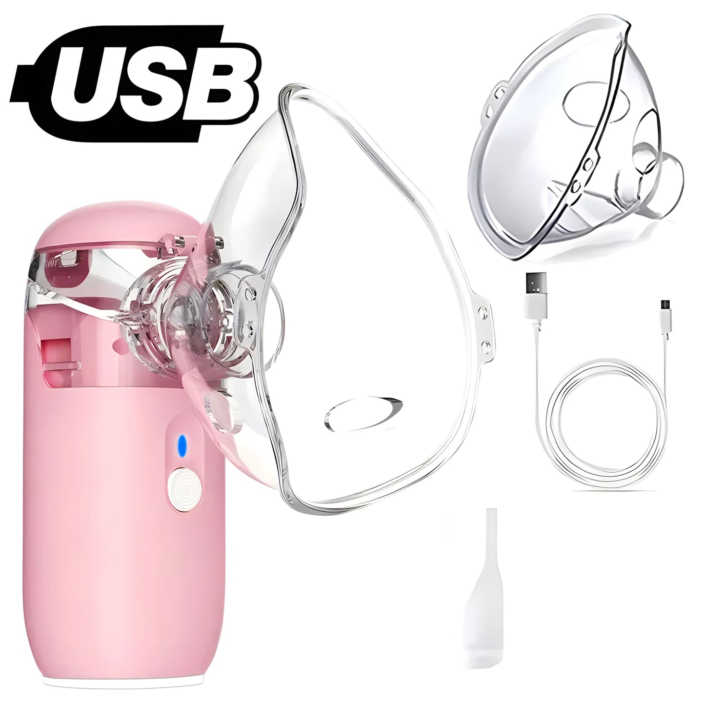 Best Portable Medical Nebulizer For Asthma Inhaler Ultrasonic Spray Handheld Mesh Nebulizer Machine For Adult Kid With USB