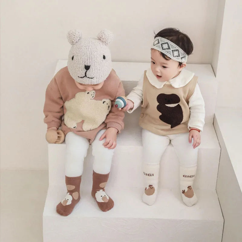 5 Pairs/Lot Autumn Baby Toddler Anti-slip Socks Children's Cartoon Indoor Playing Floor Socks 0-5Y