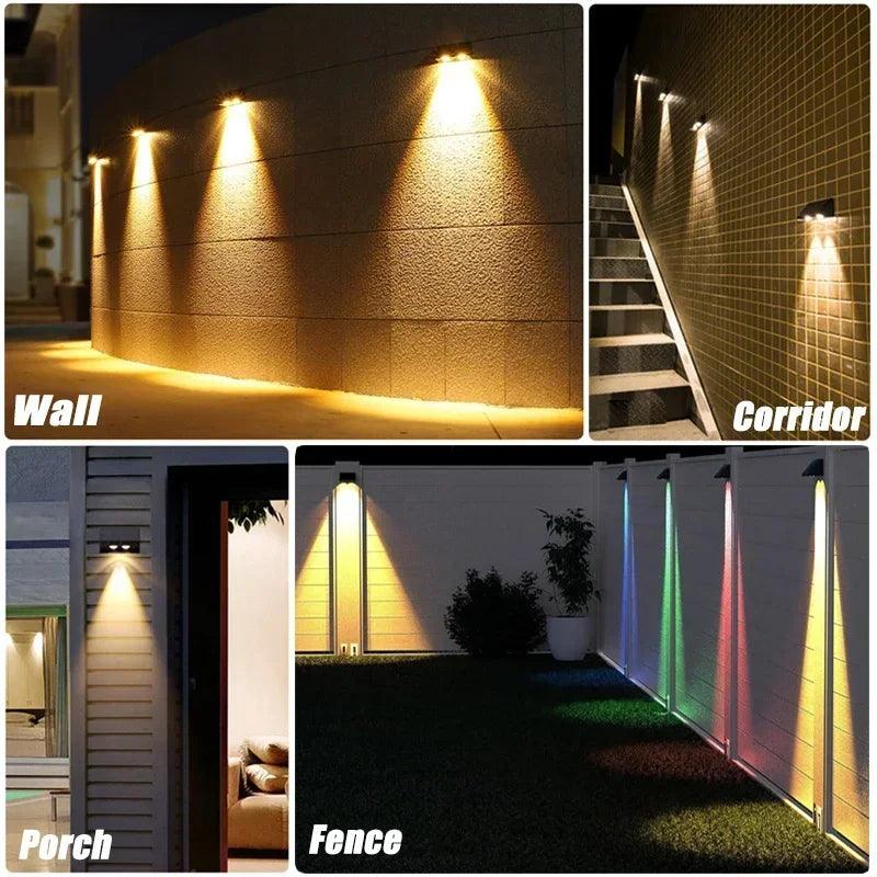 Solar Wall Lamp Outdoor Waterproof Garden Light for Mailbox Address House Number Sign Facades and Landscape Decorative Lighting