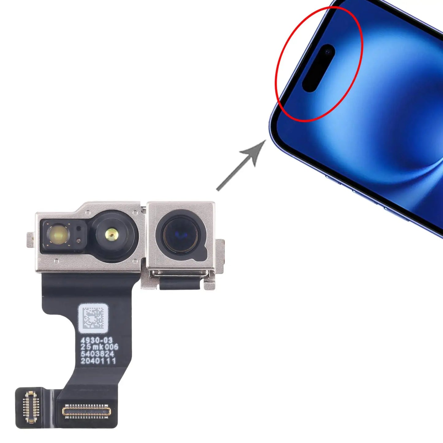 Repair Assistant Front Facing Camera For iPhone 16 / 16 Plus / 16 Pro / 16 Pro Max, Support Repair Assistant Testing & Face ID