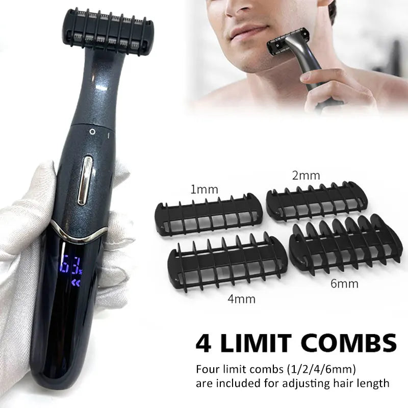 Intimate Areas Haircut Precision Shaver Men Bikini Line Sensitive Razor Balls Eggs Pubic Hair Shaving Trimmer Face Beard Clipper
