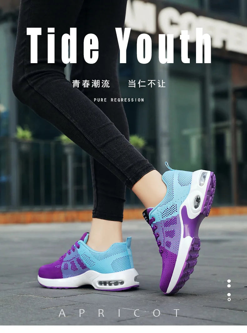 Mesh Women Running Shoes Breathable Casual Shoes Outdoor Light Weight Pink Tenis Sports Shoes Casual Walking Sneakers for Wamen