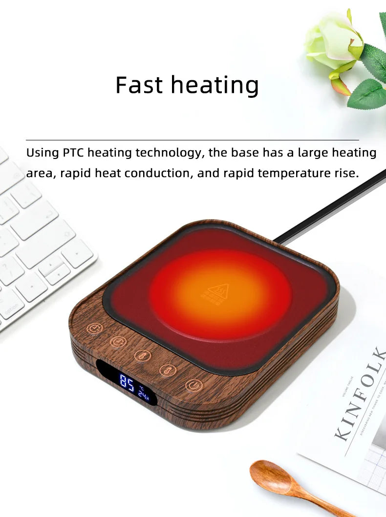 35W Electric Mug Warmer Cup Heater with 10 Gear Temperature Control Electric Hot Plate Warm Coaster Heating Pad 220V