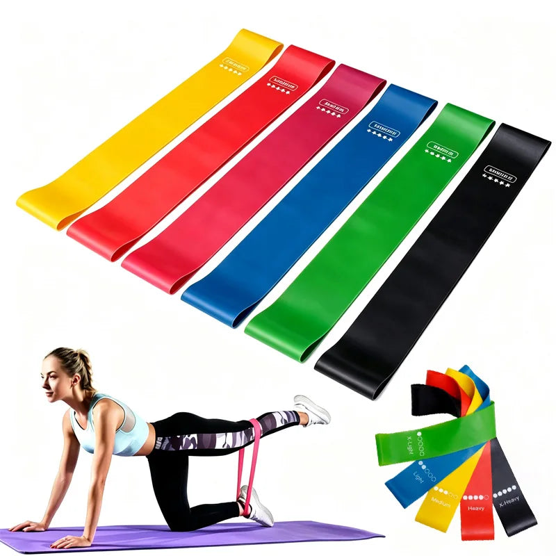 TPE Resistance Bands Rubber Loop Bands 5Pcs Rubber Loop Strength Training Workout Expander Yoga Gym Equipment Pilates Portable