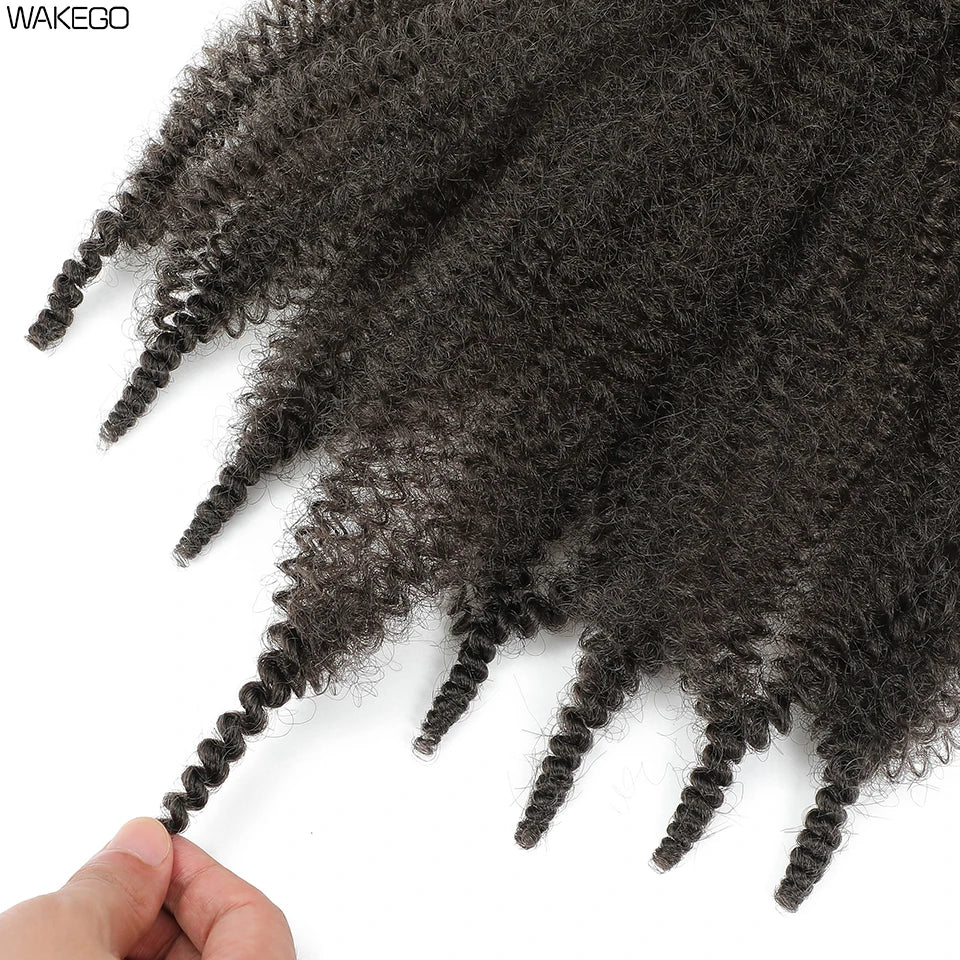 Marley Twist Braiding Hair Ginger Burgundy Ombre Brown Black Springy Afro Twist Hair PreFluffed Spring Twist Kinky Braiding Hair