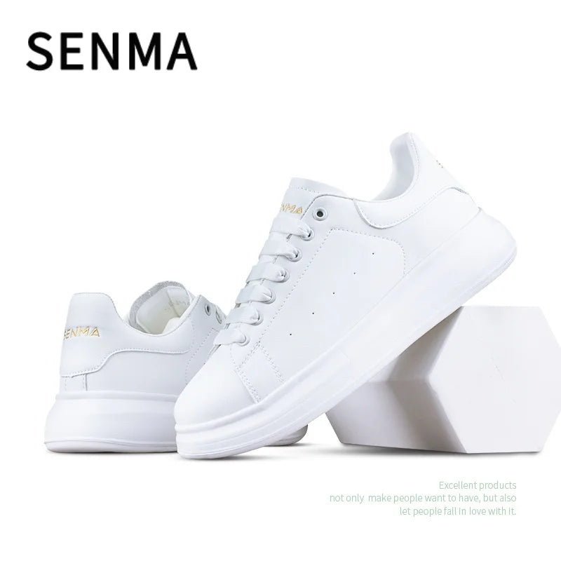 SENMA Luxury Design Sneakers For Men 2025 White Board-shoe Soft Women Walking Shoes Running Shoes Couples Sneakers Tennis shoes
