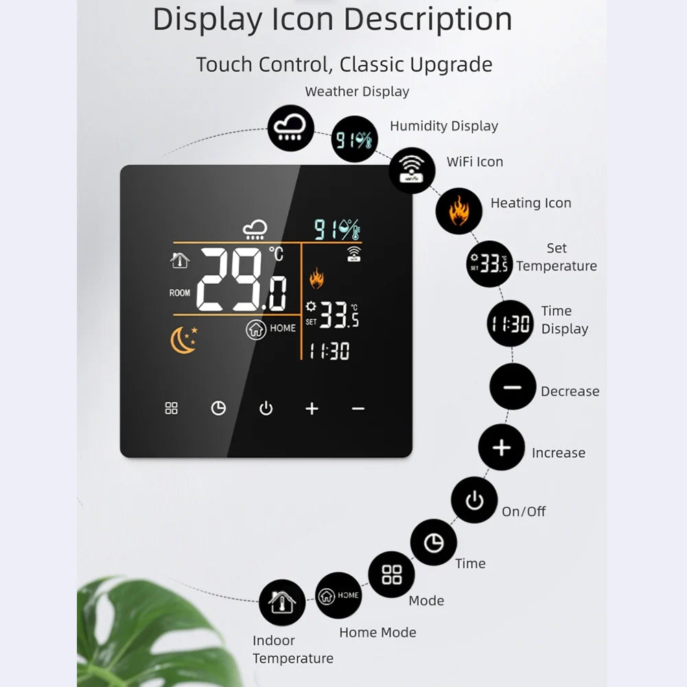For Tuya Smart WiFi Thermostat And Hygrometer Digital Temperature Controller Temperature Humidity Infrared Controller