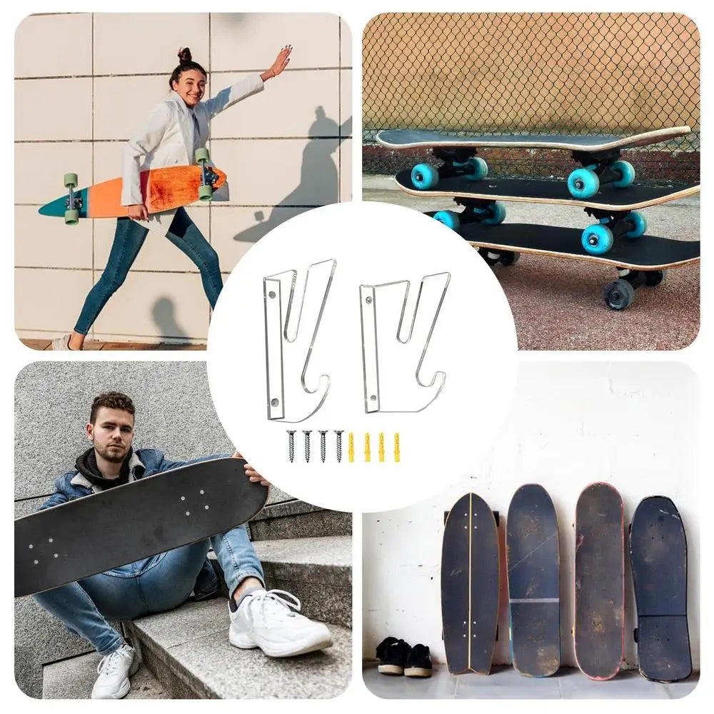 Skateboard Wall Mount Display Horizontal Storage Hanger For Longboard Skateboard Stand Skateboard Shelf Fits Virtually All