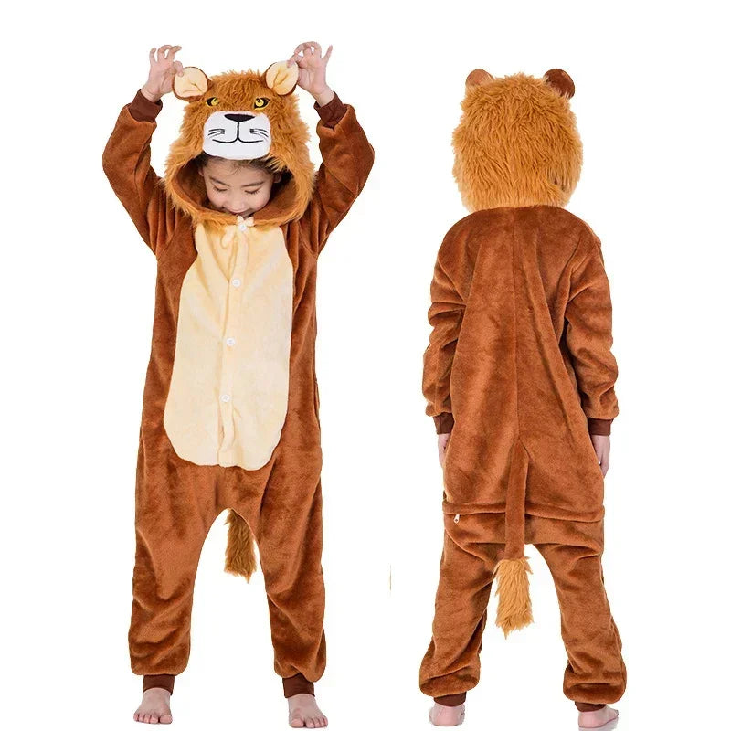 Kigurumi Onesie Kids Unicorn Pajamas For Children Animal Cartoon Blanket Sleepers Baby Costume Winter Boy Girl Licorne Jumspuit