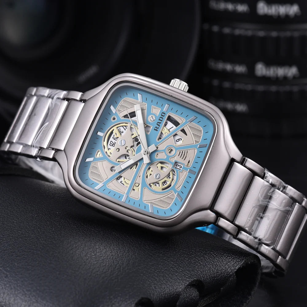 Elegant Unique Rado Original Brand Watches For Mens Classic Multifunction Quartz Watch Luxury Business AAA Male Clocks