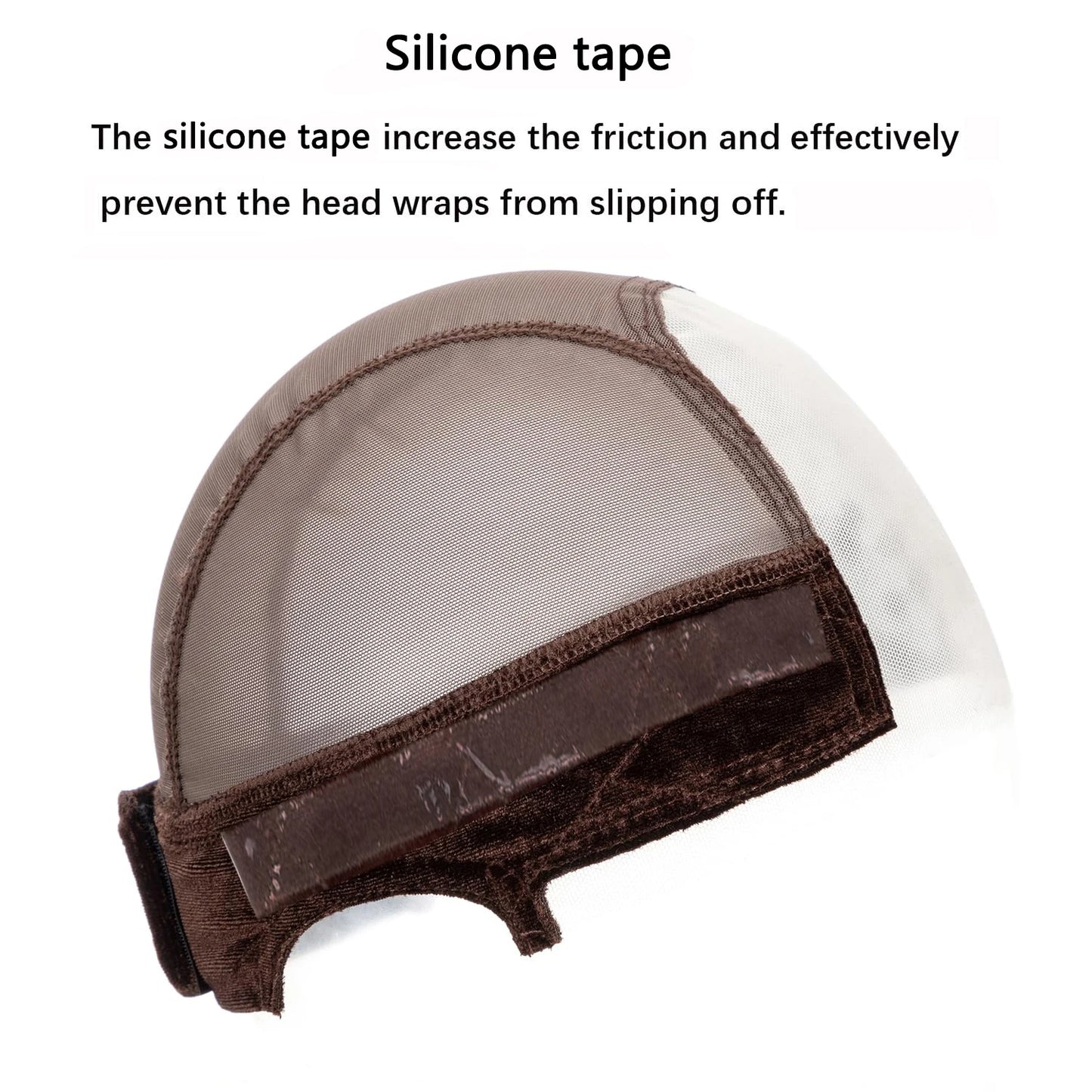 Lace Silicone Wig Grip Cap for Women,Wig Cap with Grip Band Adjustable,Used for Lace Wigs and Single Top Wigs-Lace Grip Cap
