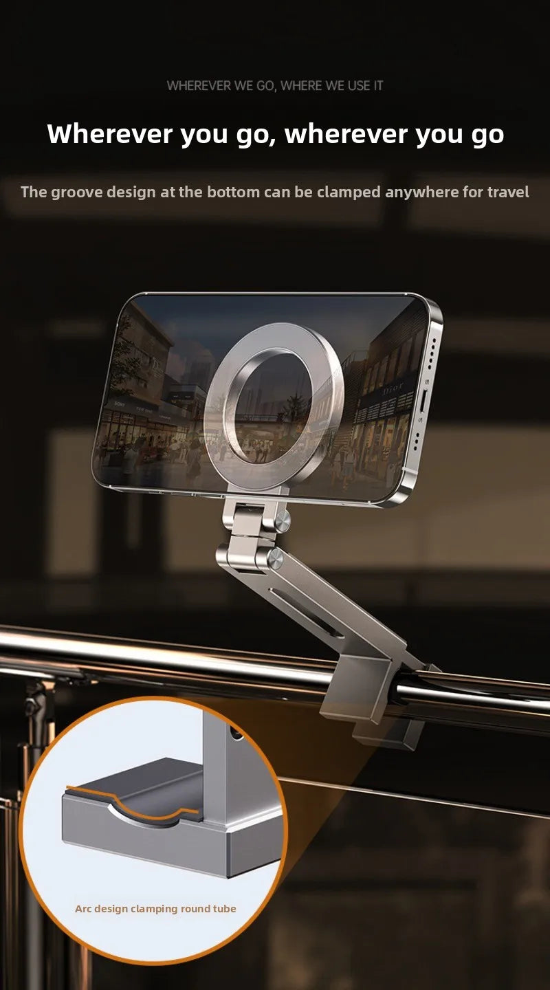Universal Magnetic Phone Holder Travel Essentials Flexible Rotation Hands-Free Airplane Phone Mount for IPhone15 Pro Max Series