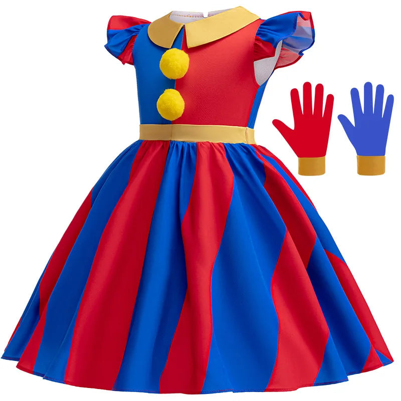 The Amazing Digital Circus Cosplay Costume Halloween Cartoon Circus Pomni Jax Ragatha Caine Jumpsuit Outfits Party Outfit