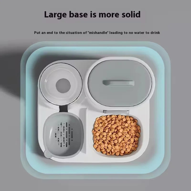 Automatic Non-Electric Pet Feeder Waterer 2 In 1 No Spill Dog Cat Bowl Anti Skid Dual Bowl For Dog Cat Smart Pet Feeding Device