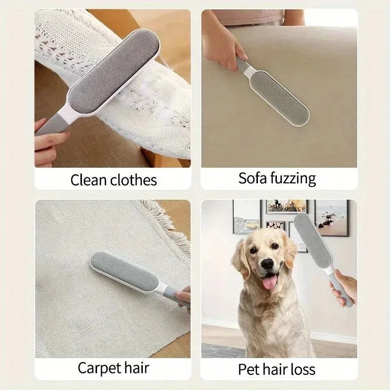 Double-Sided Pet Hair Remover Manual Electrostatic Sticky Lint Brush for Cat Dog Clothing Sofa Furniture Carpet Cleaning