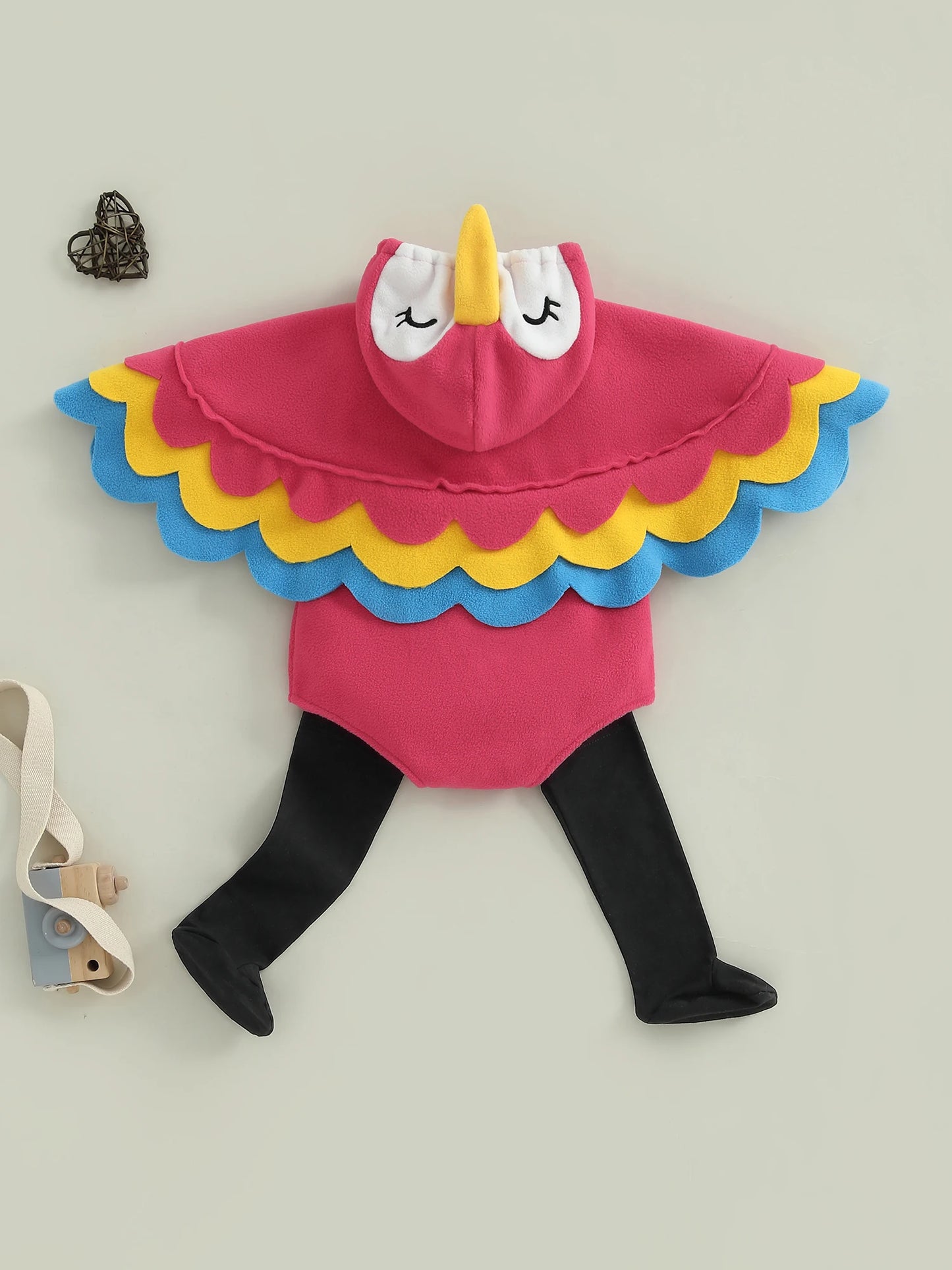 Baby Halloween Costumes Outfit Girl Boy Hooded Romper Jumpsuit With Long Socks Bird Cosplay Costumes Clothes