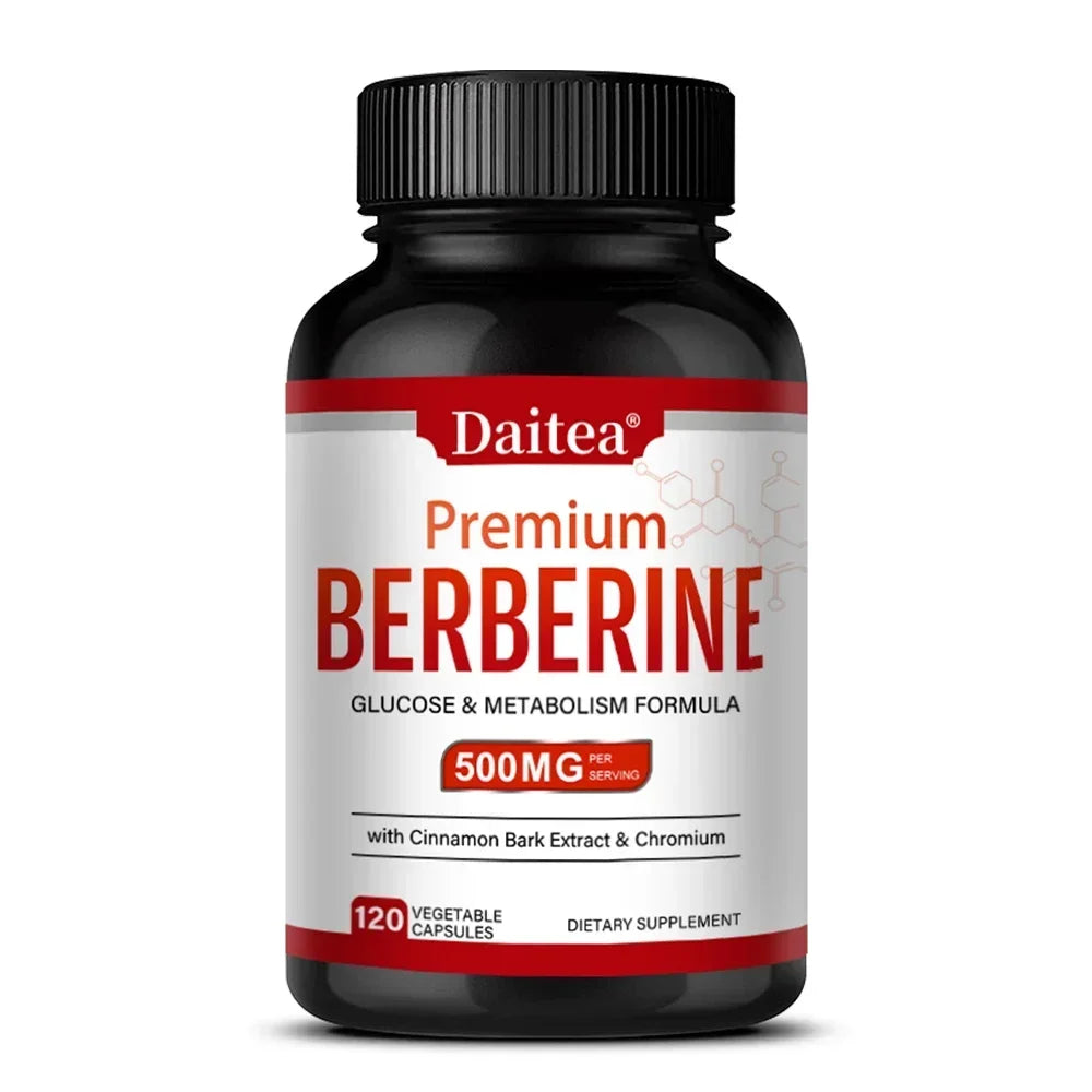 Berberine Hydrochloride with Cinnamon - Support Glucose Balance, Liver Health, Digestion, Non-GMO, Gluten-Free
