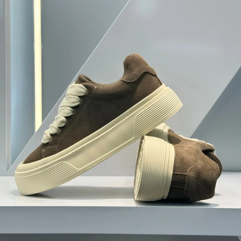 Men Vulcanized Shoes 2025 Autumn Outdoor Fashion Running Shoe Casual Sneaker Thick Sole Anti Slip Sport Shoes Zapatos Hombres
