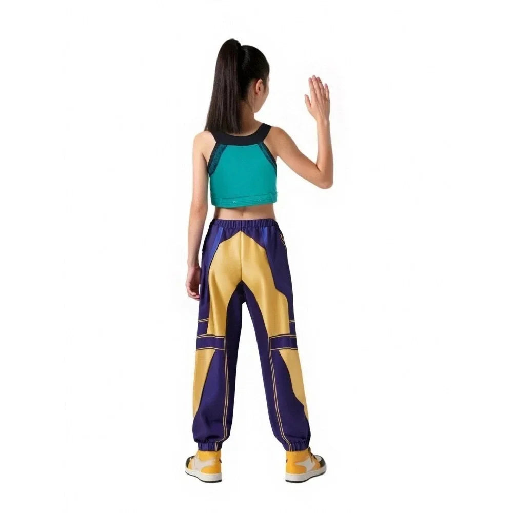 Halloween Children Zoey Mira Rumi Cosplay Costume Carnival, K-Pop Hunters Girl Group Idol Role Play Dress Up Outfit Suit