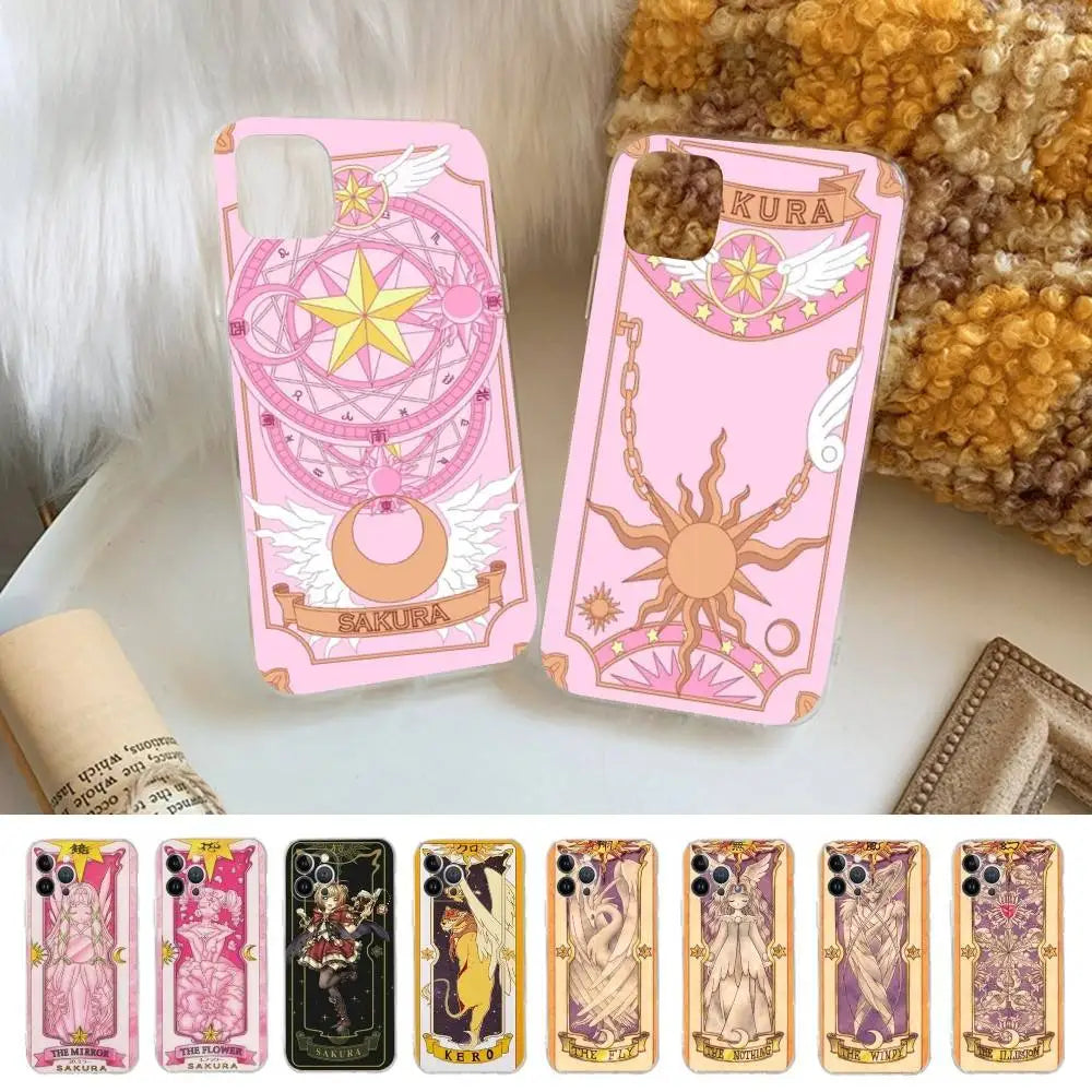 Card Captor Sakura Cartoon Phone Case Phone Case For IPhone 17 16 15 Plus 14 13 Mini 12 11 Pro Max Soft Shell Cover