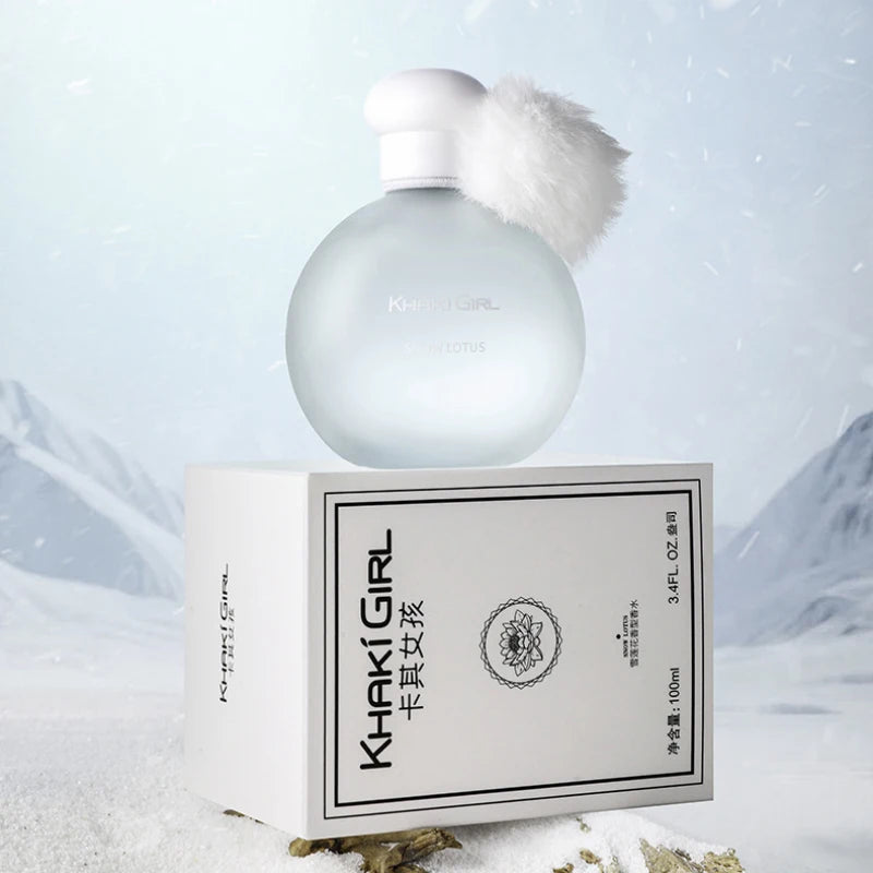 Snow Lotus Eau De Parfum For Women Oriental Floral Fragrance Long-lasting Elegant Scent 50ml Pom-pom Design Perfume For Gifting