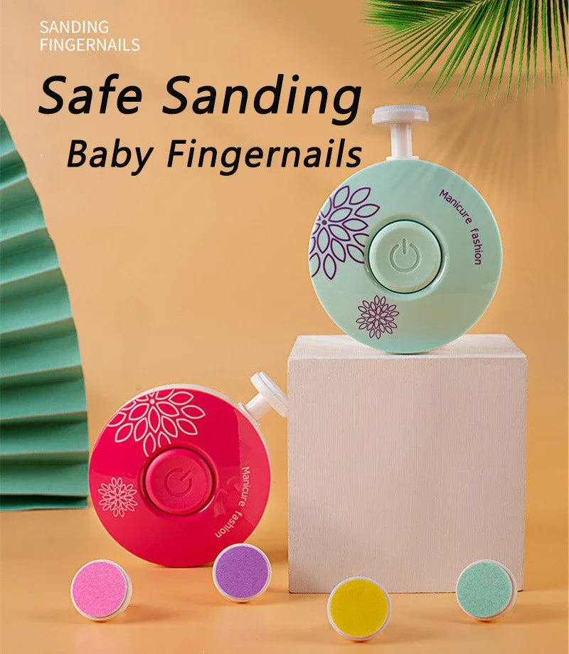 1/2set Baby Electric Nail Trimmer Kid Nail Polisher Tool Baby Care Kit Manicure Set Easy To Trim Nail Filer Clippers For Newborn