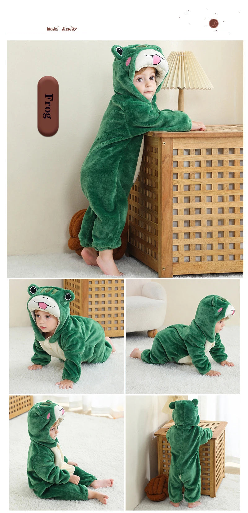 Autumn Winter Cartoon Style Winter Long Sleeve Baby Boys Girls Rompers Toddler Kids Playsuit Jumpsuits Baby Clothes Child Onesie