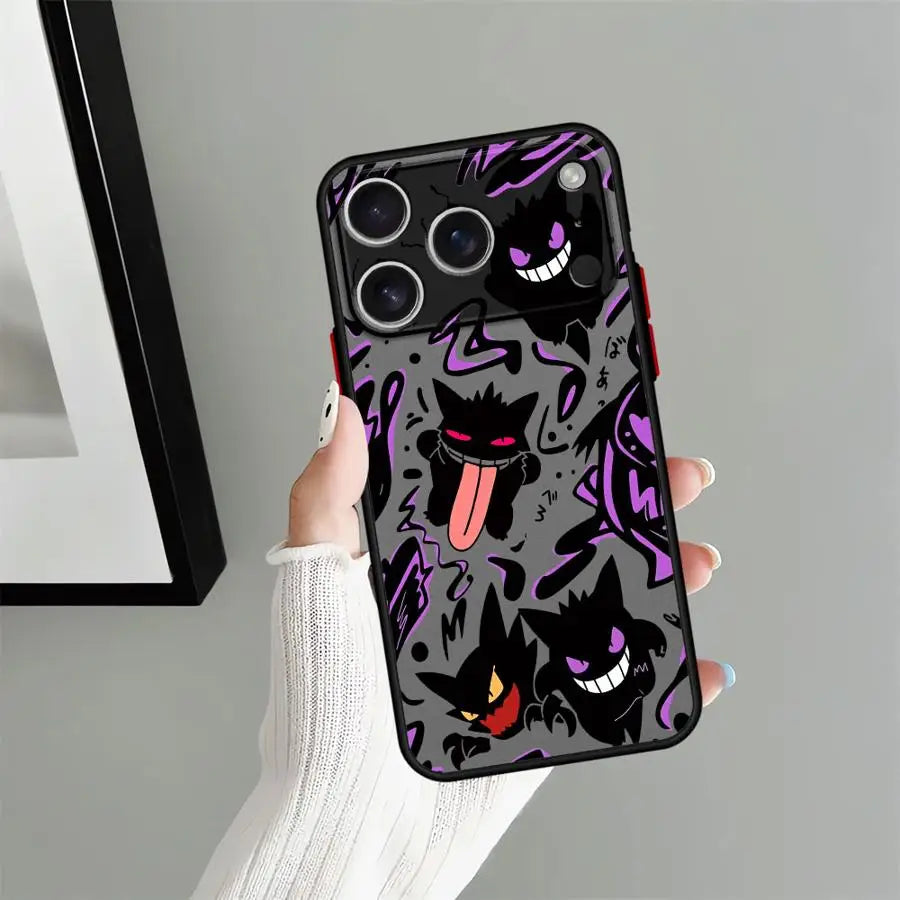 Case for iPhone 17 Pro Max 15 17e 7 8 SE XS XR Air 16 Plus 14 12 13 Mini 11 Funda Back Phone Cover Pokemon Gengar Cool