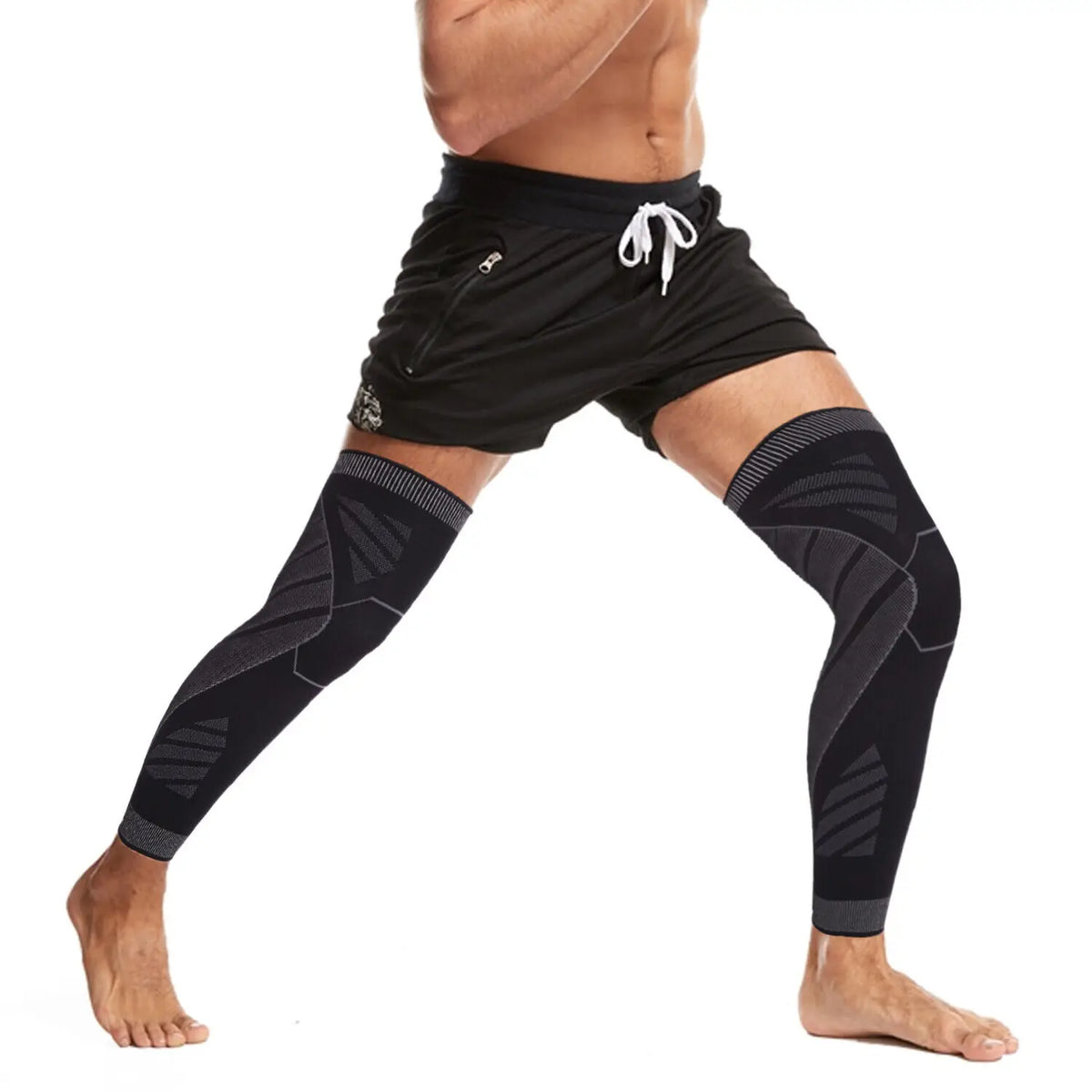 1/2Pcs Sport Full Leg Compression Sleeves Knee Brace Support Protector for Weightlifting Arthritis Joint Pain Relief Muscle Tear