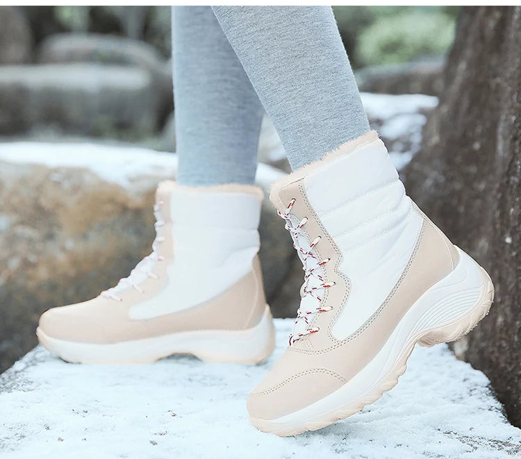 Snow Women's Boots Lightweight Woman Shoes Platform Shoes Women Plush Mid High Boots New Botas Mujer Winter Ladies Boots