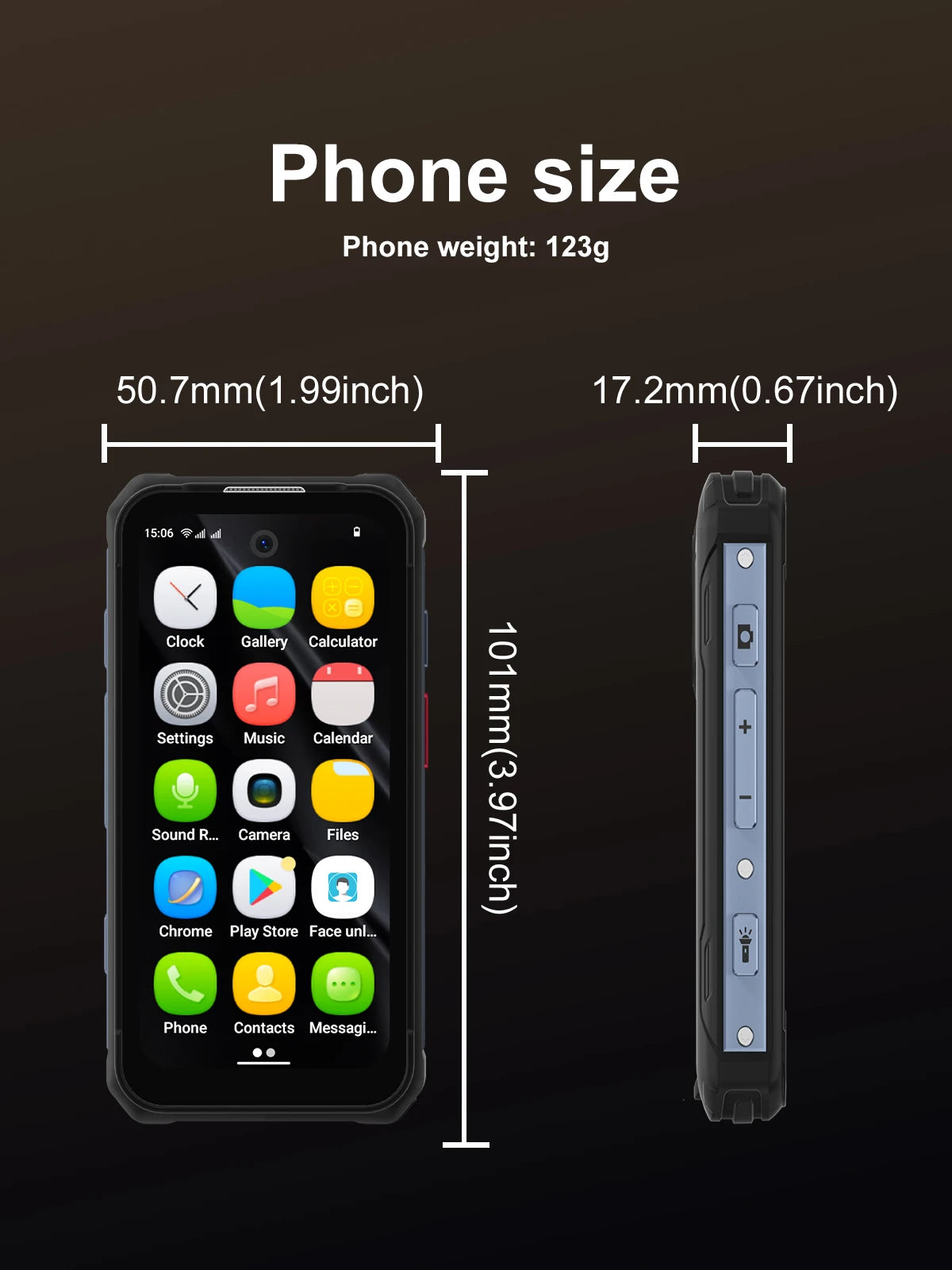 SERVO TANK500 4G PTT Smartphone Android 12 6+128GB Dual Camera 5MP+13MP 3.88"Display IP68 Waterproof Rugged Mobile Phone 3000mAh