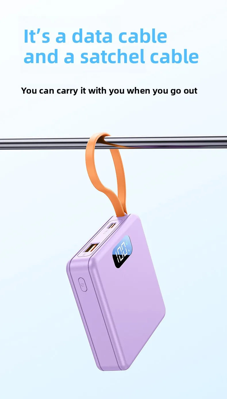 10W PD 22.5W Fast Charge Power Bank Case 3x18650 Solderless DIY Battery Box USB Type C PD3.0 QC4.0 Shell With Charging Cable