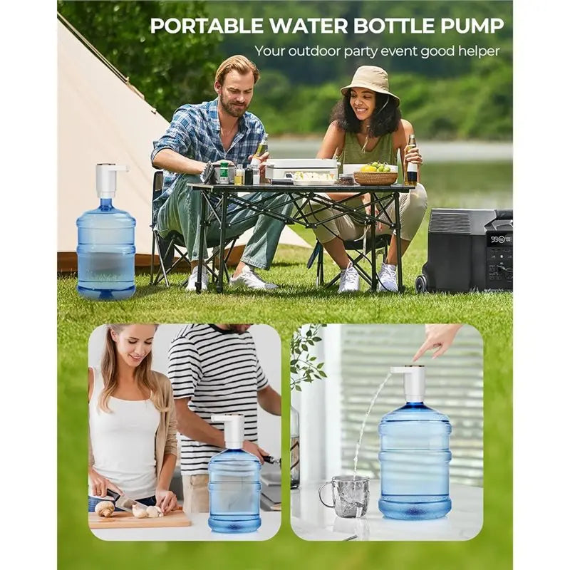 A78E-Water Bottle Pump,Portable Electric Water Dispenser Pump For 5 Gallon Bottles-USB Charging,For Home Kitchen Room Camping