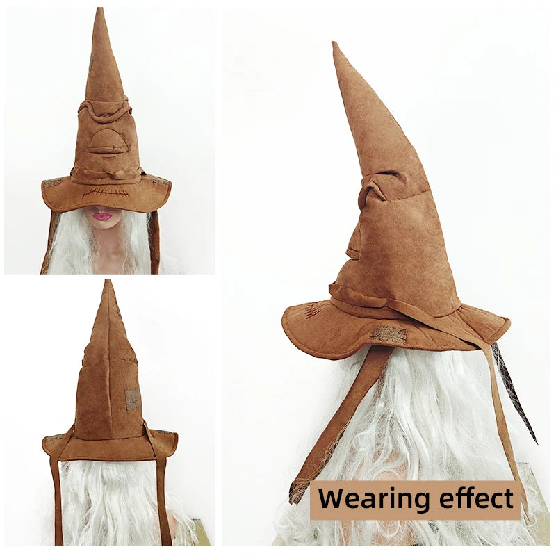Halloween Witch Hat Cosplay Costume Hat Props Anime Game Film and Television Surrounding Branch School Magic Tree Hat