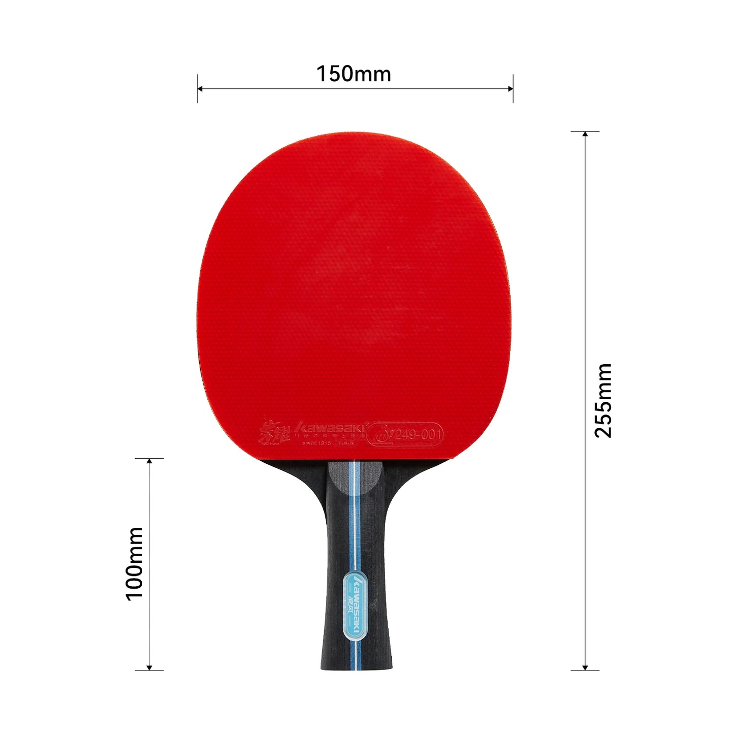 Kawasaki Table Tennis Set 2 Rackets 3 Balls with Case, ITTF Certified 7-Ply Blade for Beginners Training Ping Pong Paddle
