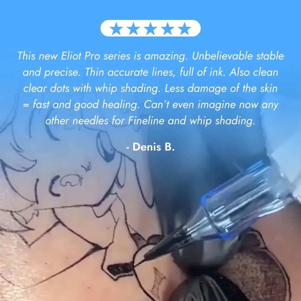 20/10PCS EMALLA Eliot Pro Disposable Tattoo Cartridge Needles RL RS CM MG Safety Tattoo Needles for Professional Tattoo Artists