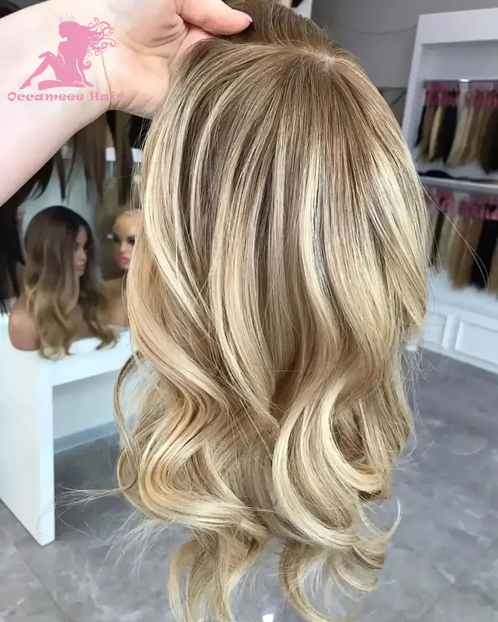 Human Hair Full Lace Brown Highlight Blonde Brazilian Virgin Hair Wigs 13x4 13x6 360 Frontal Wig PrePlucked Hd Transparent Lace