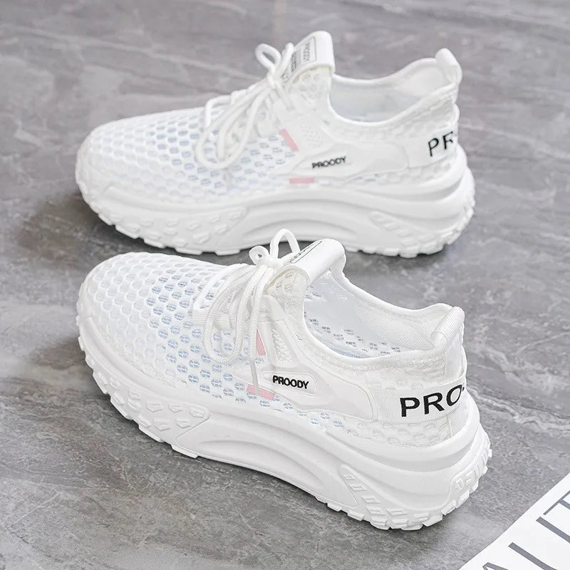 Breathable Women Running Shoes Lightweight Female Sports Shoes Fashion Tennis Outdoor Soft Lace Up Women's Sneakers Q110