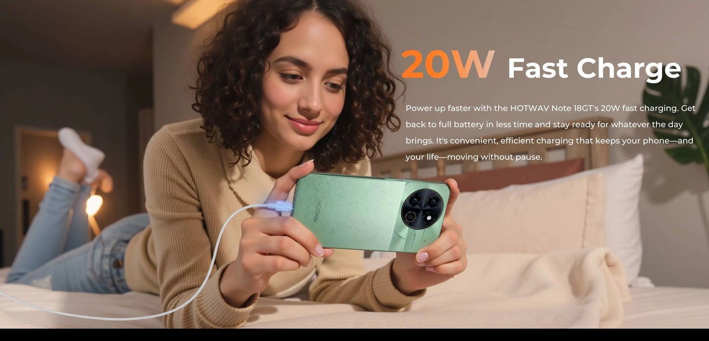 HOTWAV Note 18 GT Smart Phone 7.2'' 120Hz 8.6mm Ultra-Thin Mobilephone 8GB RAM 256GB ROM 6200mAh Battery Android 15 Cellphone