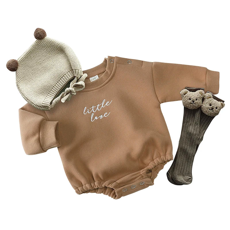 2024 New Style Unisex Baby Boy Girl Solid Cotton Short Sleeve Letter Romper Newborn Bodysuit Top Autumn Infant Jumpsuits Clothes