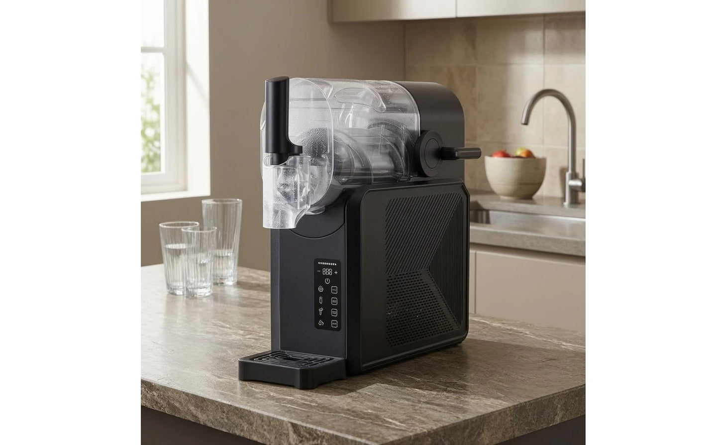 Slush Machine Countertop Slush Drink Creator Chilled Drink Machine Self-Cleaning Chilled Beverage Creator Rapid Cooling