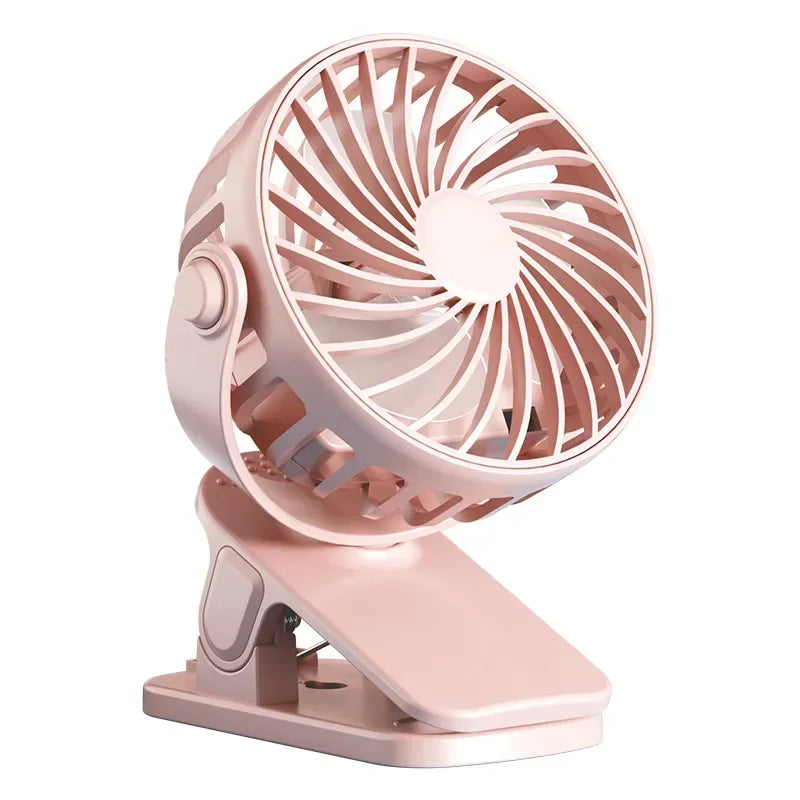 Desktop Clip Fan 3 Speed Quiet USB Mini Cooling Desk Fan 360° Rotate Portable Electric Fan Clip Fans for Strollers Air Cooler