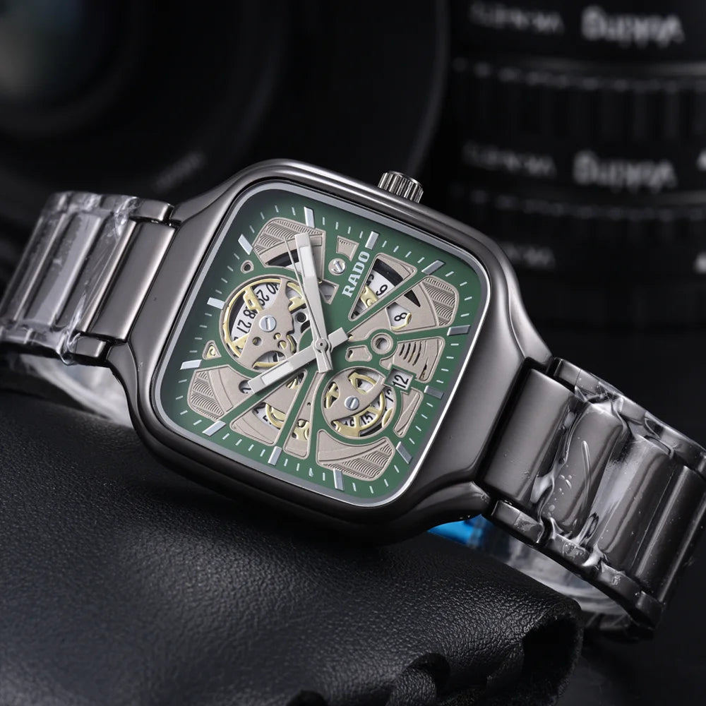 Elegant Unique Rado Original Brand Watches For Mens Classic Multifunction Quartz Watch Luxury Business AAA Male Clocks