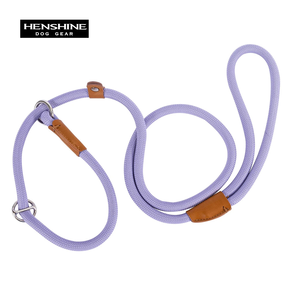 Convenient Durable Nylon Slip Rope Best Dog Leash Collar Adjustable Slide Fastener Loop Medium to Large Scale Leash for Dog Pet